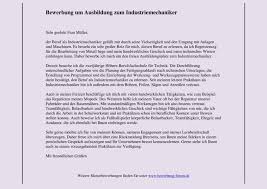 Wie viele bewerbungen sollte man/habt ihr für die bewerbungen schreiben/geschrieben? Industriemechaniker Bewerbung Um Ausbildung Muster Tipps