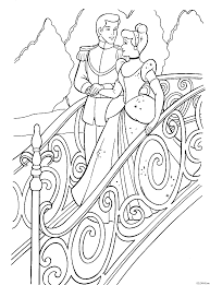 Cinderella prince charming coloring page. Coloring Page Cinderella Scale And Prince Coloring Me