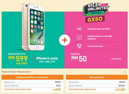 With purchase of a $150 simply prepaid service credit. Get An Iphone 6 For Myr599