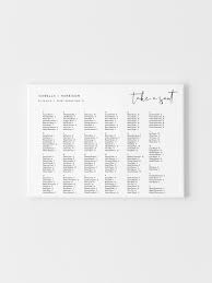 Adella Minimalist Wedding Seating Chart Template