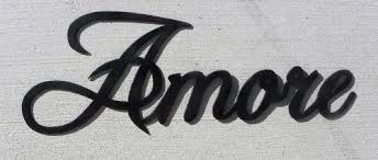 Amore Italian Word For Love Metal Wall Art Home Decor Italian Word For Love Metal Wall Art Metal Art Decor