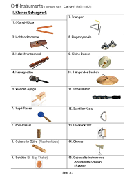 Glockenspiel, xylophon, metallophon, klingende stäbe, pauke und passende orff schlägel. Orff Instrumente