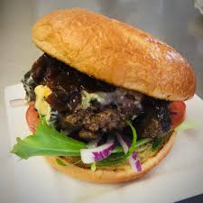 The Old Barracks 6oz Blue Boy One Of Our Homemade Beef Burgers With Iow Blue Cheese Red Onion Chutney With Toasted Brioche Bun Other Varieties Include Our Aztec Burger With Mexican