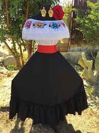 Mexican Dress Fiesta 5 De Mayo Wedding Black 2 Piece Vestido De Fiesta Mexicana Mexican Style Dresses Mexican Costume Mexican Outfit
