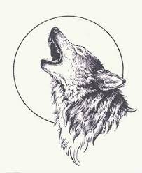 Wolf And Moon Tattoo Howling Wolf Tattoo Wolf Tattoo Design