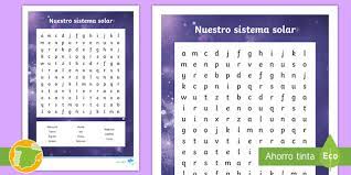 Da wikipédia, a enciclopédia livre. Sopa De Letras Nuestro Sistema Solar Teacher Made