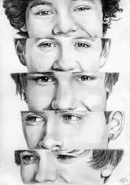 Fan Art Dibujos De One Direction Dibujos Realistas Dibujos Echos A Lapiz Los dibujos los realice con lápiz negro ayudándome con copitos de algodon para la difuminación, también delineador blanco en algunos y no puedo detallar mas. fan art dibujos de one direction
