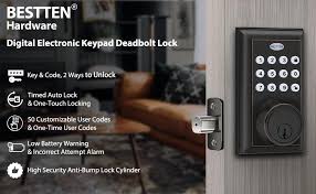 The last thing you want is a door that unlocks itself, and whilst. Bestten Keyless Entry Deadbolt With Electronic Keypad Exterior Door Lock Single Cylinder 1 Touch Motorized Locking Oil Rubbed Bronze Amazon Ca Electronics
