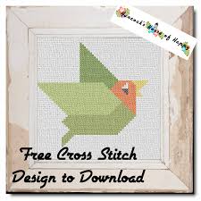 $4.95 flat rate shipping | free shipping on all u.s. Hancock S House Of Happy Free Beginner Cross Stitch Design To Download Geometric Little Love Bird