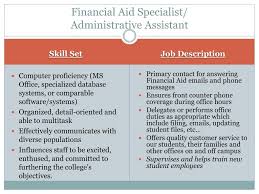 The financial aid director meets and communicates with both prospective and current students for guiding and helping them with a financial aid application. Ppt Career Paths In Financial Aid Powerpoint Presentation Free Download Id 5613731