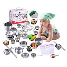 ¿o hacer dulces y caramelos? Juguete De Cocina Para Ninas Juguetes De La Casa De Juego Para Ninos Hombre Y Nina Que Cocinan Juegos De Cocina De Casa De Juego De Acero Inoxidable Juego De Cocina Para