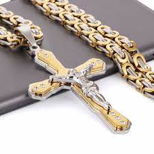 Check spelling or type a new query. Men S Fashion Gold Diamond Cross Pendant Stainless Steel Jesus Necklace Crosses Wish