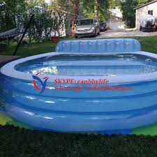 Piscine Gonflable De Salon De Taille De Famille D Arriere Cour De Jardin D Ete D Intex Avec Le Banc Integre Porte Gobelet Appui Tete Voient A Travers Le Mur Aliexpress