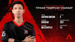 Long Shot on X: Dont be fooled by the jersey, the Thai King @itsTempplex  was on a tear for LightningUnicorn in Game 3 of ALGS APAC South Group B &  C where
