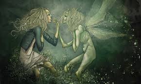 Sense 6 (idiot, simpleton) is from the idea that foolish children had been left by magical creatures (sense 1). Changeling Changeling Holly Black Native American Legends
