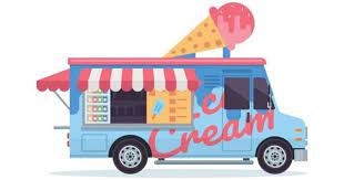 Modern Delicious Ice Cream Commercial Food Truck Vehicle Street Food Park Png And Vector With Transparent Background For Free Download Ice Cream Car Ice Cream Truck Food Truck