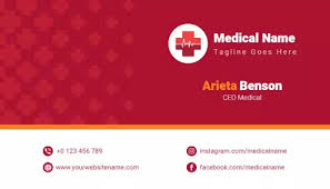 Make a logo for your professional business card, at no additional cost. Medical Business Card Templates Photoadking