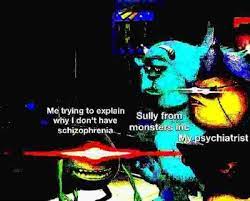 Mike Wazowski Meme Dark Template