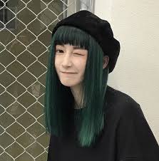 чем покрасить волосы в зеленый цвет на один день Korea Cos Mixed Color Wig Yv40543 Dark Green Hair Edgy Hair Haircuts Straight Hair