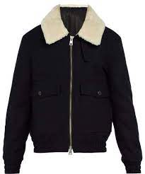 Shearling Collar Wool Blend Jacket Ami Matchesfashion Us Mens Outdoor Jackets Wool Blend Jacket Mens Wool Coats