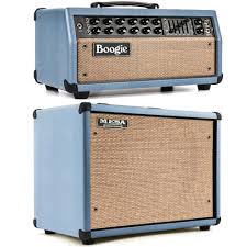 Maybe you would like to learn more about one of these? Mesa Boogie Mark Five 35 Guitar Amplifier Head With Matching 1x12 Widebody Open Back Extension Cabinet Custom Baby Blue Bronco Covering With Cream And Black Jute Grille