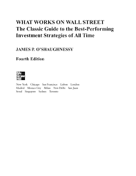 They can't take the rejections, the pressure, the late nights, and the early mornings. Ppt What Works On Wall Street Powerpoint Presentation Free Download Id 7599166