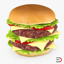 Double Burger 3d Model Double Burger Burger 3d Model