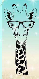 Download Giraffe With Glasses Svg Files For Cricut Silhouette Dxf Eps Etsy Giraffe Giraffe Svg Giraffe Images