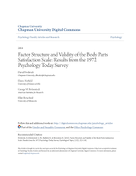 The part of the cortex controlling the foot is. Pdf Factor Structure And Validity Of The Body Parts Satisfaction Scale Results From The 1972 Psychology Today Survey