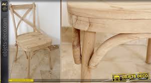 Étagère cubes en bois brut dinamic (6 cases). Chaise A Dossier En Croisillons En Bois Massif Sans Finition