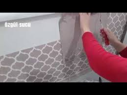 Duvara Stencil Uygulama Duvar Boyama Wall Painting Ideas Youtube