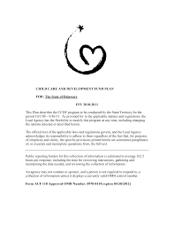 CHILD CARE AND DEVELOPMENT FUND PLAN FOR: The State of Delaware FFY  2010-2011 This Plan describes the CCDF program to be conduct