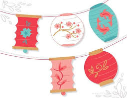 Diy Printable Paper Lanterns Garland Pdf Png Svg Download Etsy In 2020 Paper Lanterns Japanese Paper Lanterns Kokeshi Dolls