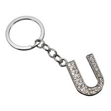Alphabet necklace with pendant letter l color silver material 925 sterling silver length 45 cm all our products are manufactured in germany and in ou… Gemini Mall U Geminimall Alphabet Keyring A Z Initials Letter Key Ring Shiny Rhinestone Silver Key Chain U Amazon In Bags Wallets And Luggage