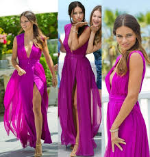 Fuschia Maxi Dress Long Chiffon Maxi Dress A Line Prom Dresses Fuschia Dress