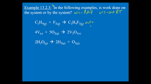 Work Done On The System Or Surroundings Example 13 2 3 Youtube