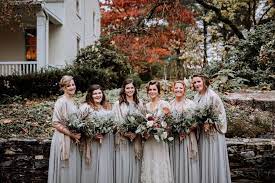 Autumn Wedding Bridesmaids In Gray Fall Wedding Bridesmaids Autumn Wedding Wedding