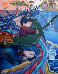 The Refugee Oil Color On Canvas By Esam Jlilati Surreal Art Coffee Art Painting Painting