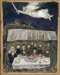 Haz tu selección entre imágenes premium sobre passover art de la más alta calidad. The Israelites Are Eating The Passover Lamb 1931 Marc Chagall Wikiart Org