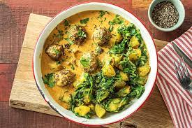 Beef Kofta Curry With Sag Aloo Recipe Hellofresh Rezept Rindfleisch