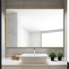 Modern Simple Metal Hanging Wall Mounted Mirror Bathroom Vanity Mirror In 2020 Contemporary Bathroom Mirrors Bathroom Vanity Mirror Bathroom Mirror