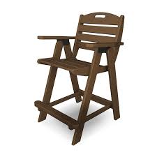 Outdoor Counter Height Chair Polywood Nautical Collection Maintenance Free Resin Patio Bar Stools Counter Chairs Bar Stools
