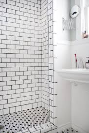 Black And White Bathroom Shower Ideas Eric S Stylish Sunshine Filled House Black Grout Shower Floor Shower Tile