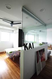 Mountain scape partitions pony wall decorative glass partitions with custom designs by sans soucie. 7 Homes That Made Full Use Of Glass Partitions Home Decor Singapore