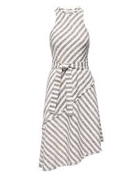 Banana Republic Womens Tweed Stripe Asymmetrical Hem Dress Blue Stripe Women Dress Sale Womens Dresses Dresses