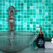 Apollo Tile 20-Pack Celestial 12 in. x 12 in. Glossy Cyan Blue Glass Mosaic Wall and Floor Tile (20 Sq ft/case)