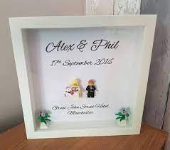 Personalised Lego Wedding Frame Gift By Funkyframesstore On Etsy Lego Wedding Wedding Frame Gift Anniversary Frame