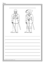 English Civil War Colour And Write Worksheets Sb11305 Civil War Printable Teaching Resources Writing Lines
