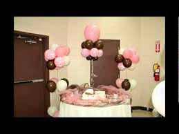 Shop for pink baby shower decorations online at target. Pink Chocolate Brown And White Baby Bottle Balloon Decorations Youtube