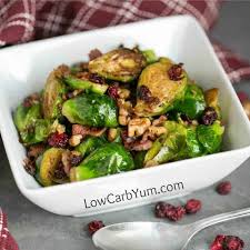 However, we get tired of the same old veggies. Pan Fried Brussels Sprouts With Bacon And Cranberries Low Carb Yum